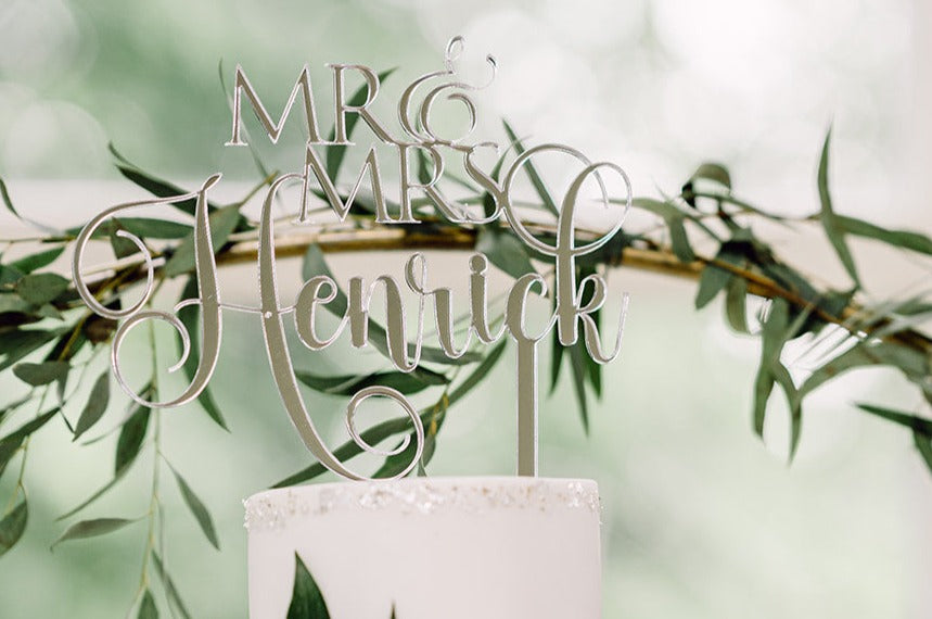 Personalised Wedding Cake Topper (Version 2)