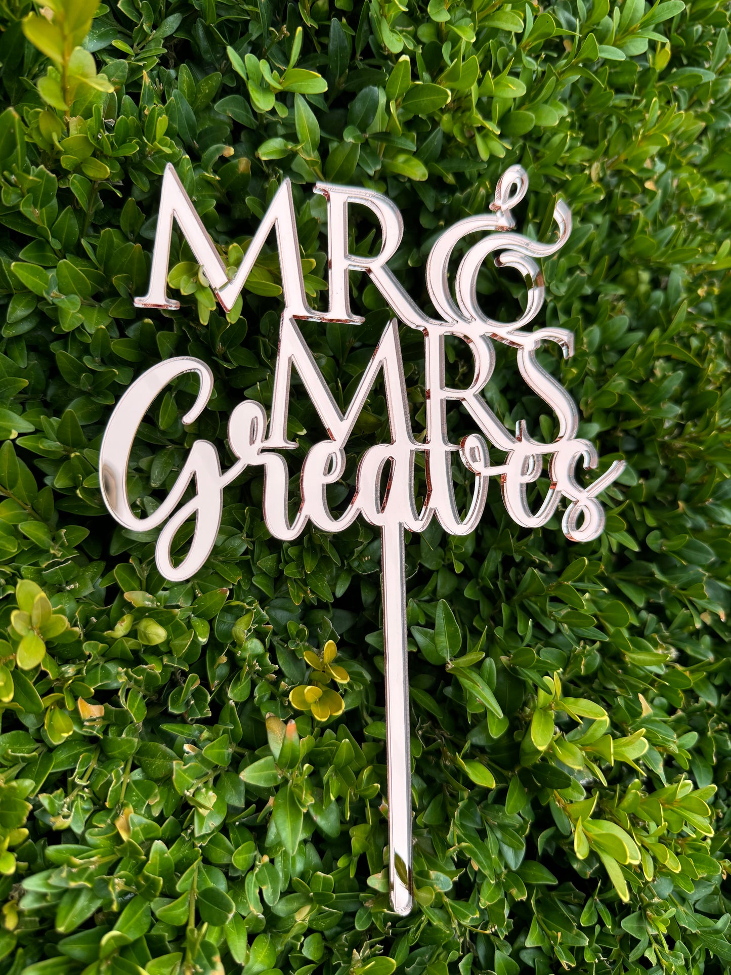 Personalised Wedding Cake Topper (Version 3)