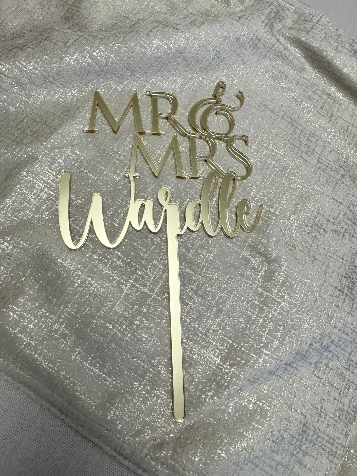 Personalised Wedding Cake Topper (Version 3)