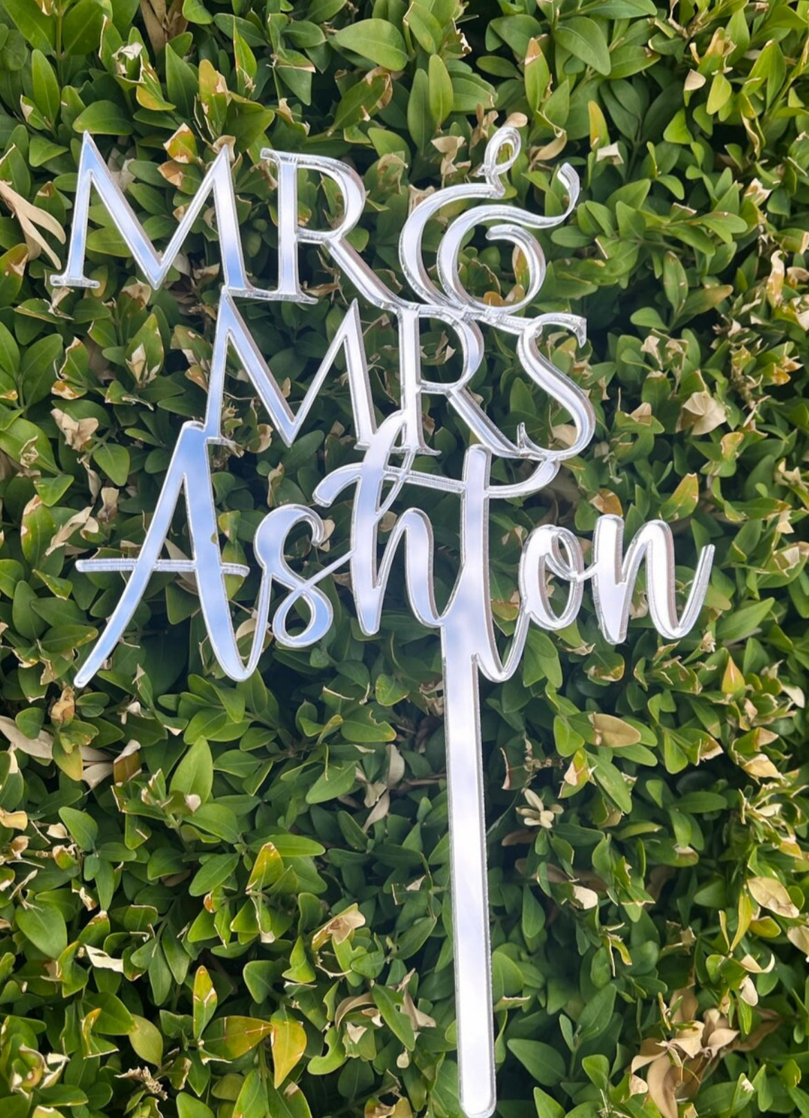 Personalised Wedding Cake Topper (Version 3)