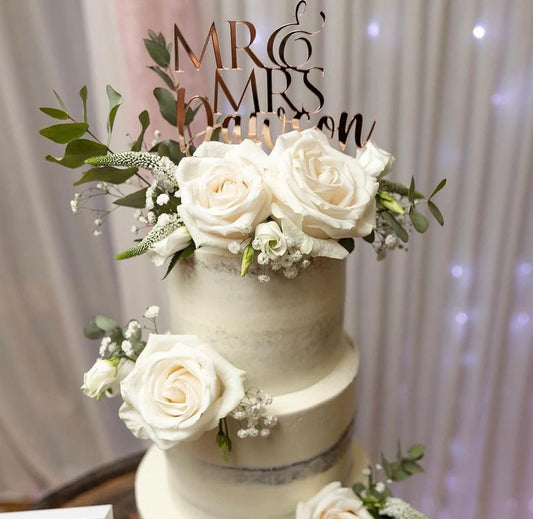 Personalised Wedding Cake Topper (Version 3)