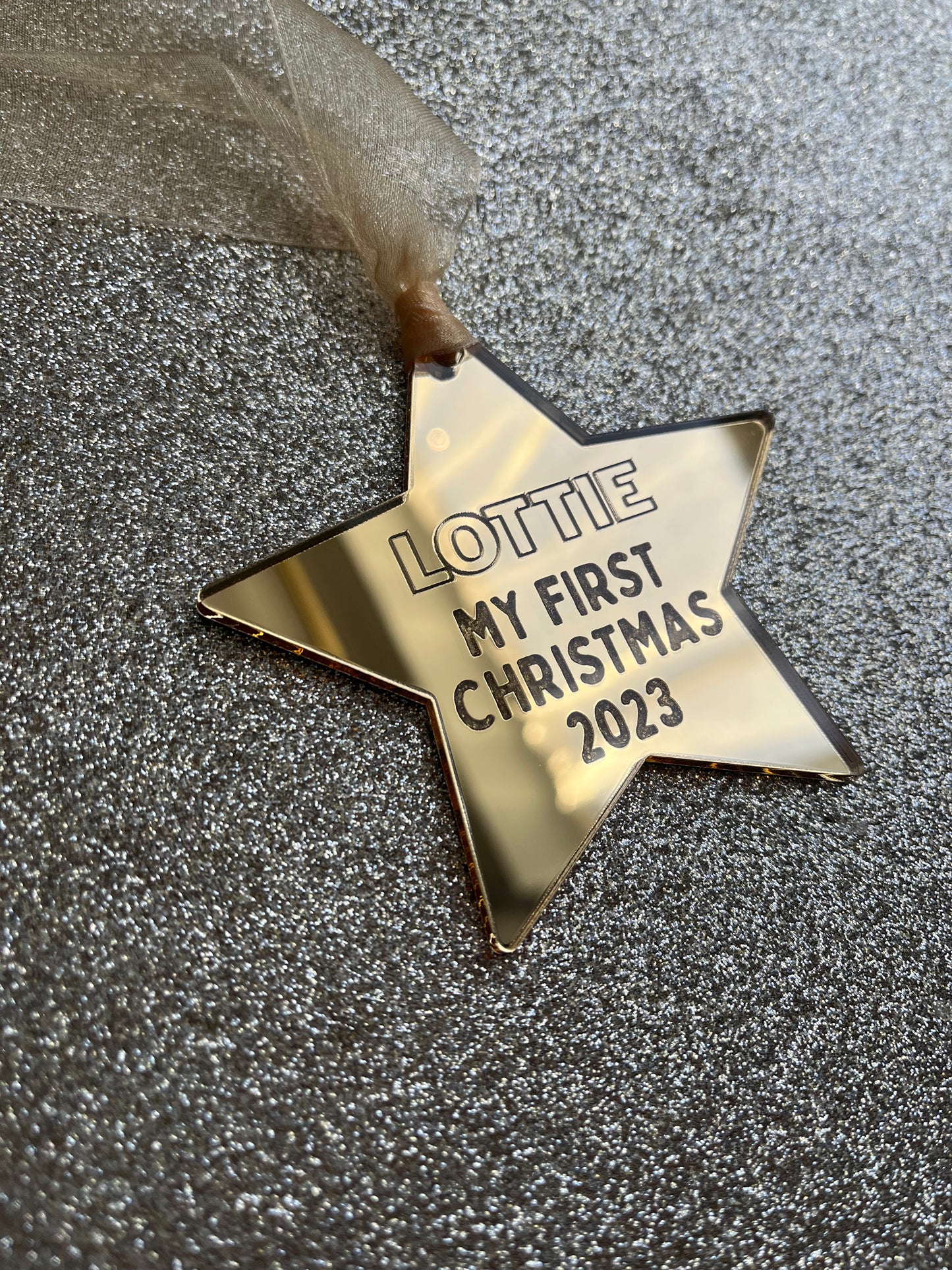 First Chritsmas Star Bauble