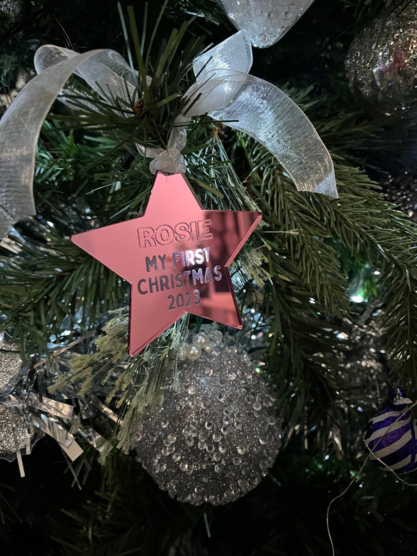 First Chritsmas Star Bauble