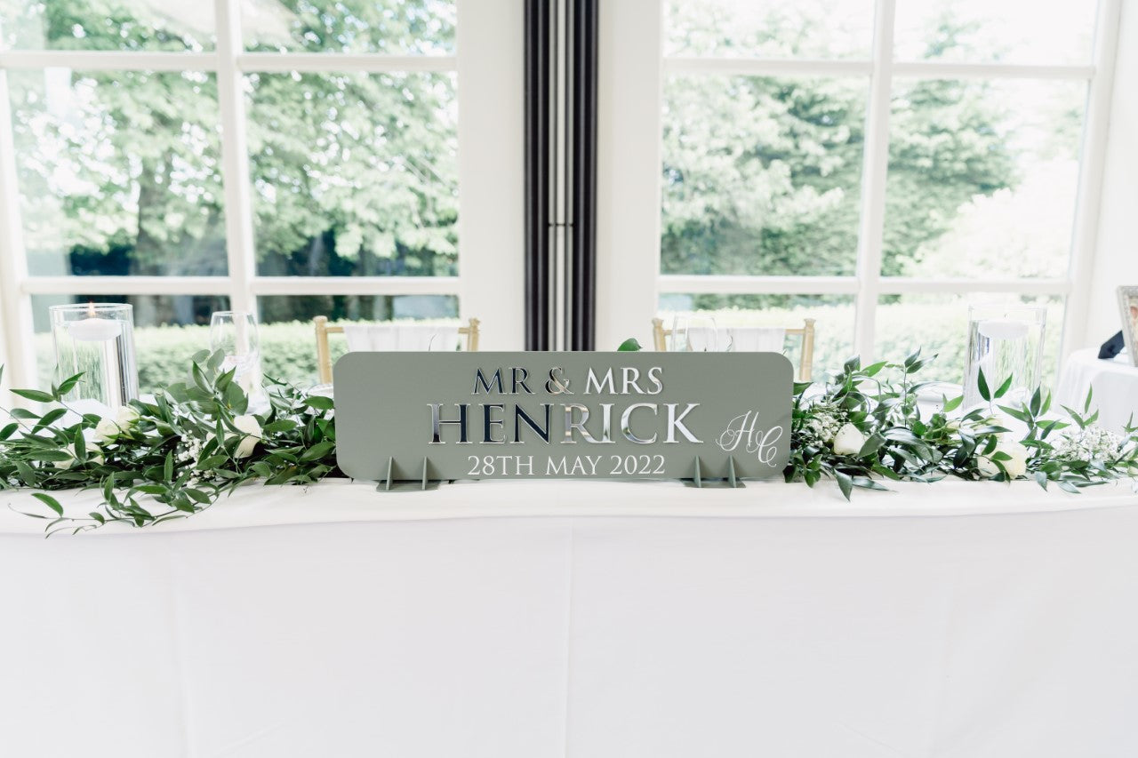 Wedding Top Table Luxury Sign